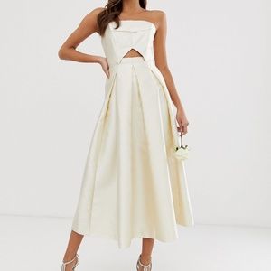 ASOS EDITION tea length bandeau wedding dress